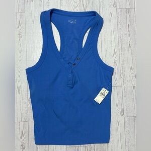 NEW Aerie Royal Blue Ribbed Tank Top